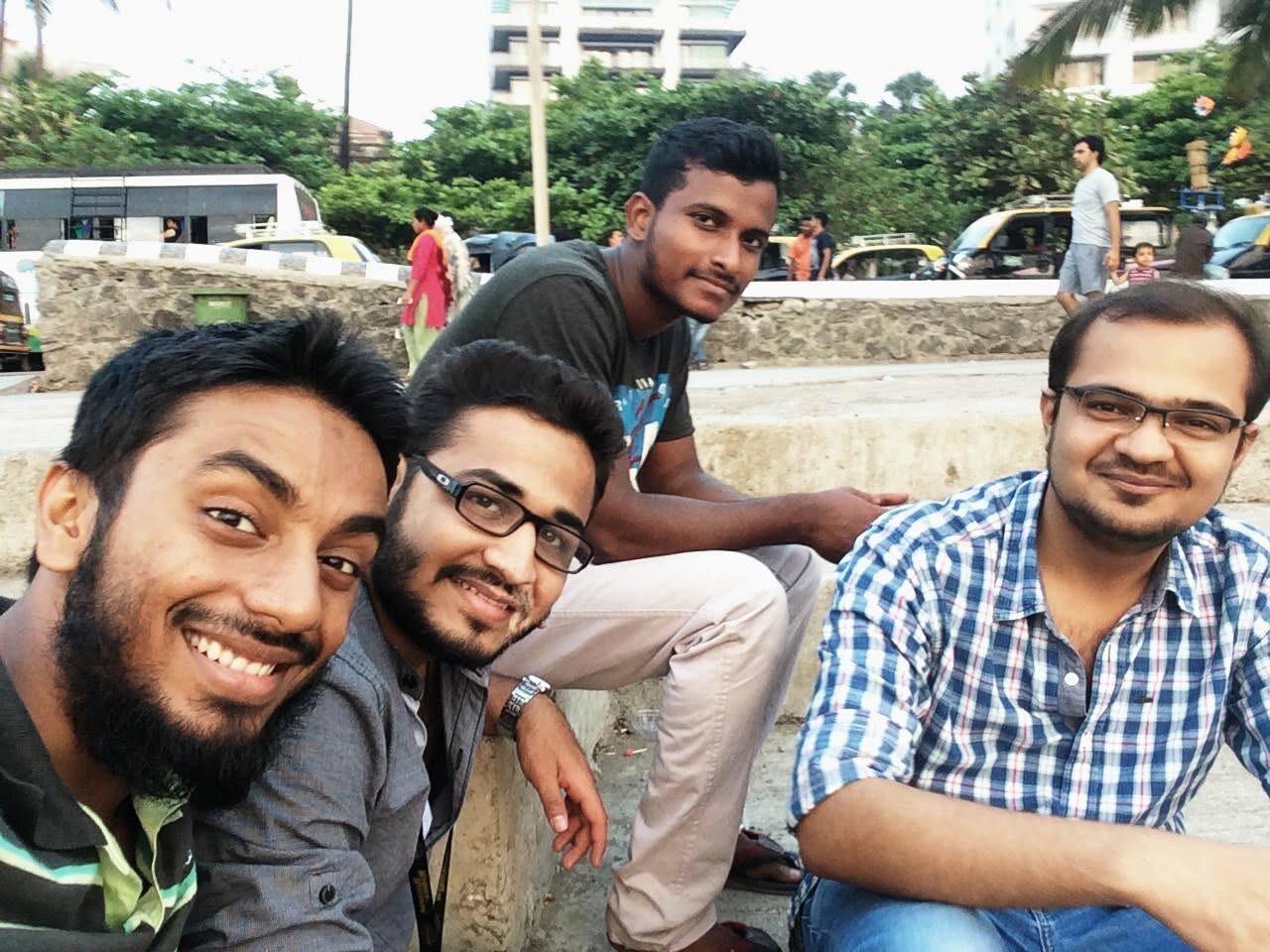 The Synergy gang chilling at Bandra Bandstand.